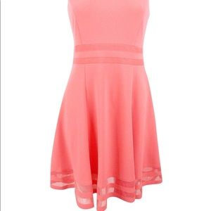 Calvin Klein pink sleeveless fit and flare dress